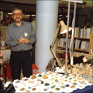 Peter Briscoe at a Mineral Show in The Hague, Holland